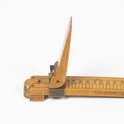 FOLDING COBBLER'S BOXWOOD BRASS FOOT MEASURE - ADDITIONAL PHOTO 9