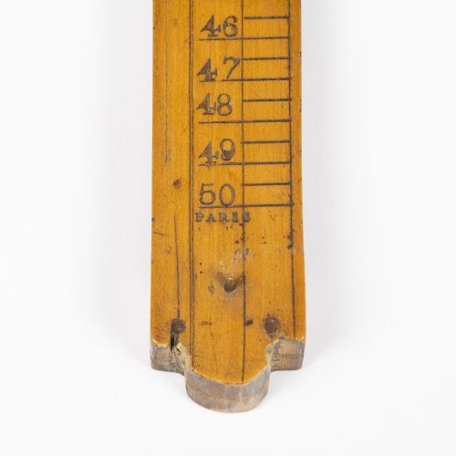 FOLDING COBBLER'S BOXWOOD BRASS FOOT MEASURE - ADDITIONAL PHOTO 12