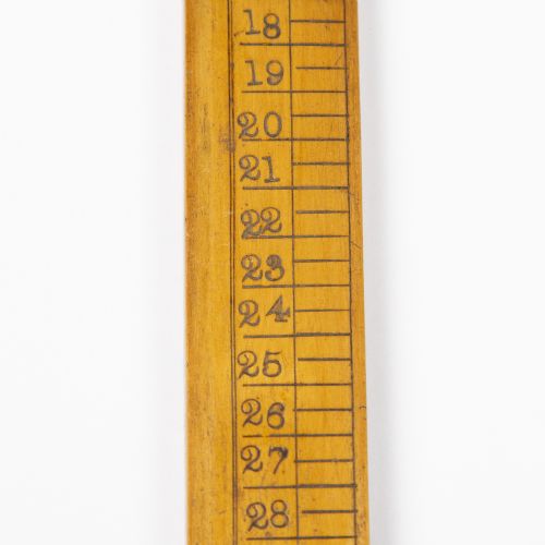 FOLDING COBBLER'S BOXWOOD BRASS FOOT MEASURE - ADDITIONAL PHOTO 14