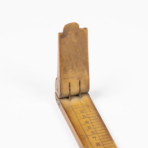 FOLDING COBBLER'S BOXWOOD BRASS FOOT MEASURE - ADDITIONAL PHOTO 15