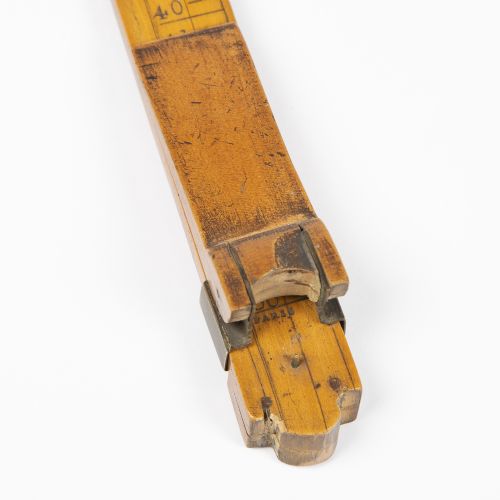 FOLDING COBBLER'S BOXWOOD BRASS FOOT MEASURE - ADDITIONAL PHOTO 17
