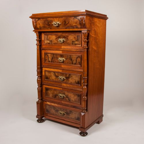 WALNUT CHEST OF DRAWERS WITH ORMOLU MOUNTS - ADDITIONAL PHOTO 2