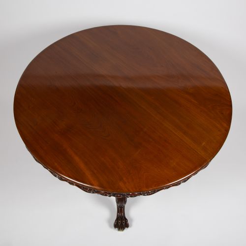 CARVED MAHOGANY CENTRE TABLE - ADDITIONAL PHOTO 1