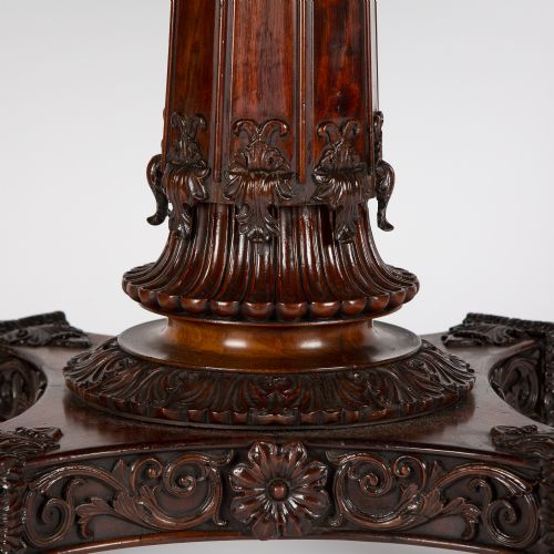 CARVED MAHOGANY CENTRE TABLE - ADDITIONAL PHOTO 4