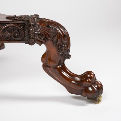 CARVED MAHOGANY CENTRE TABLE - ADDITIONAL PHOTO 6