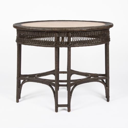 OAK RATTAN OVAL TABLE - ADDITIONAL PHOTO 1