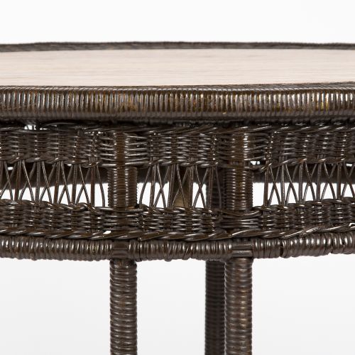 OAK RATTAN OVAL TABLE - ADDITIONAL PHOTO 5