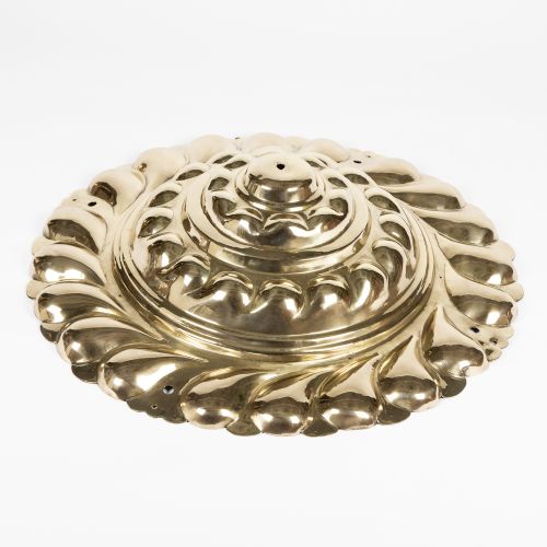 VERY LARGE POLISHED BRONZE CEILING ROSE - ADDITIONAL PHOTO 1