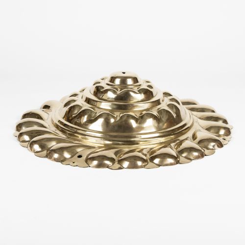 VERY LARGE POLISHED BRONZE CEILING ROSE - ADDITIONAL PHOTO 2