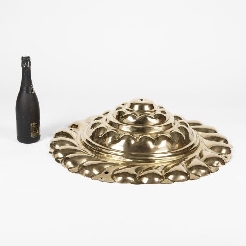 VERY LARGE POLISHED BRONZE CEILING ROSE - ADDITIONAL PHOTO 4
