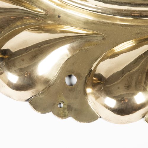 VERY LARGE POLISHED BRONZE CEILING ROSE - ADDITIONAL PHOTO 5