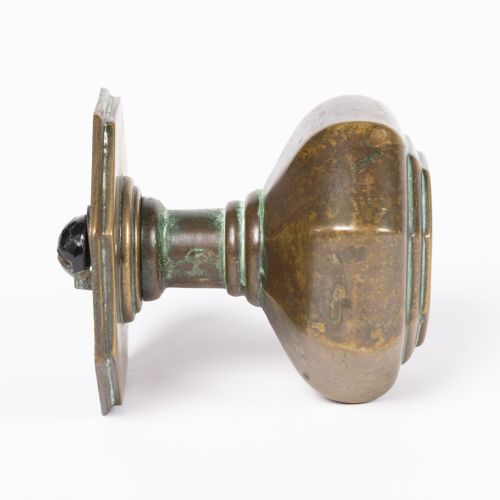 PAIR OF BRONZE OCTAGONAL DOOR CENTRE PULLS - ADDITIONAL PHOTO 4