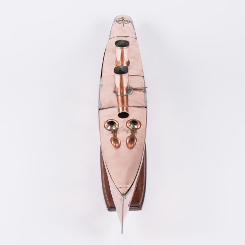 COPPER MODEL OF A STEAM SHIP - ADDITIONAL PHOTO 9