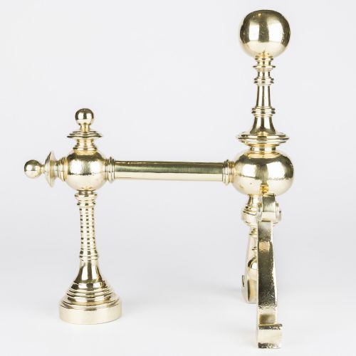 PAIR OF VICTORIAN BRASS FIRE DOGS - ADDITIONAL PHOTO 3