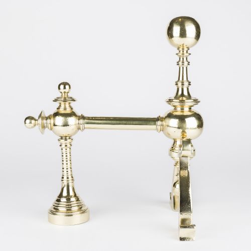 PAIR OF VICTORIAN BRASS FIRE DOGS - ADDITIONAL PHOTO 5