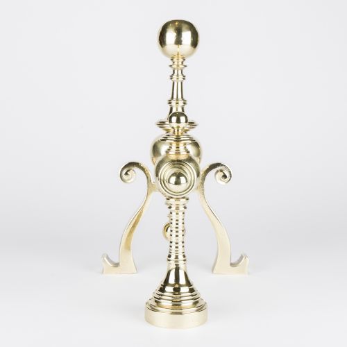 PAIR OF VICTORIAN BRASS FIRE DOGS - ADDITIONAL PHOTO 6