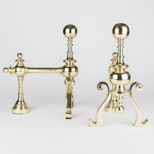 PAIR OF VICTORIAN BRASS FIRE DOGS - ADDITIONAL PHOTO 8