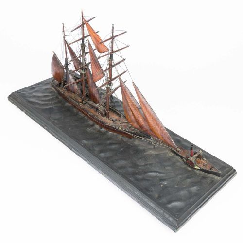 MARINE DIORAMA OF A BARQUE - ADDITIONAL PHOTO 2