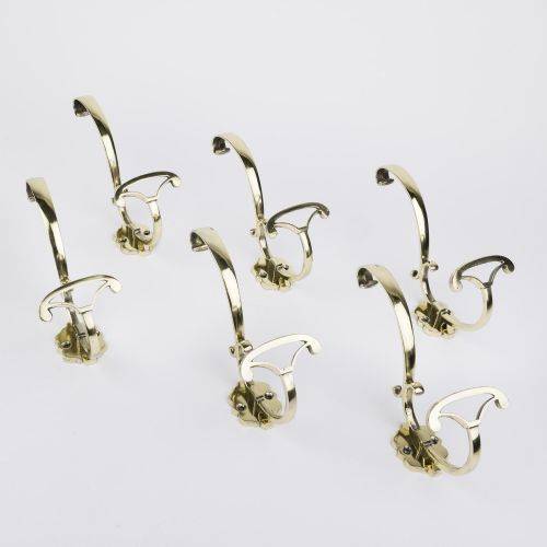 SET OF 6 HAT COAT HOOKS