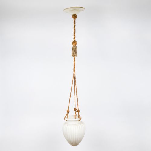 White Alabaster Hanging Light