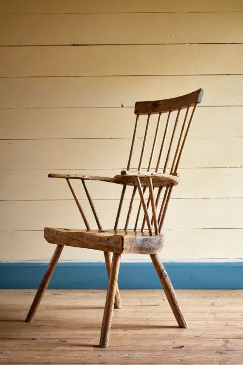 WELSH PRIMITIVE ANTIQUE STICK CHAIR - ADDITIONAL PHOTO 4