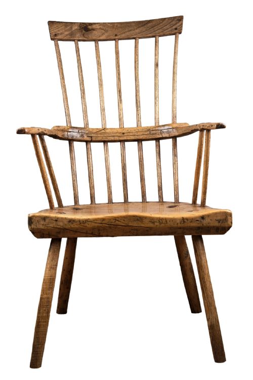 WELSH PRIMITIVE ANTIQUE STICK CHAIR - ADDITIONAL PHOTO 5