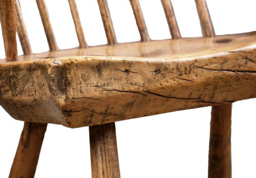 WELSH PRIMITIVE ANTIQUE STICK CHAIR - ADDITIONAL PHOTO 6