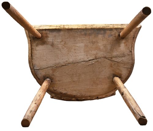 WELSH PRIMITIVE ANTIQUE STICK CHAIR - ADDITIONAL PHOTO 8
