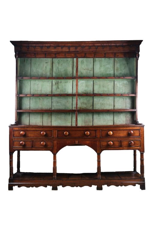 striking oak dresser from cardiganshire - CATEGORY: ANTIQUE DRESSERS - DATED 1800