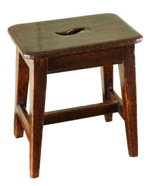 small birchwood stool - CATEGORY: ANTIQUE STOOLS - DATED 1800