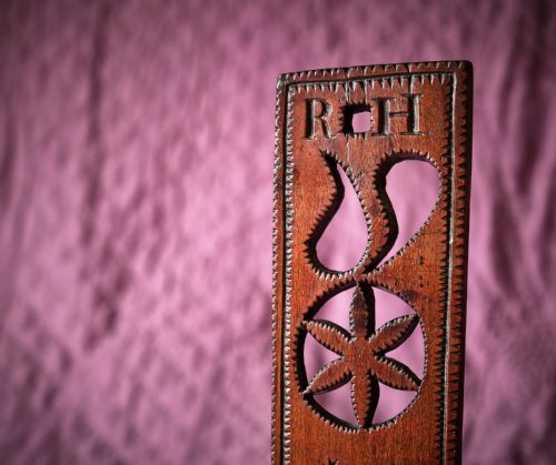 INITIALLED WELSH FRUITWOOD LOVESPOON - ADDITIONAL PHOTO 4