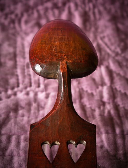 INITIALLED WELSH FRUITWOOD LOVESPOON - ADDITIONAL PHOTO 10