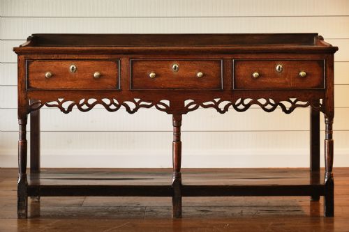 glamorganshire pierced fretted dresser - CATEGORY: ANTIQUE SIDEBOARDS - DATED 1800