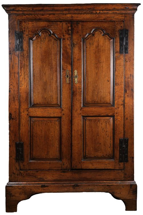carmarthenshire oak food cupboard - CATEGORY: ANTIQUE CUPBOARDS - DATED 1750
