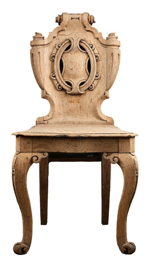 PAIR OF OAK HALL CHAIRS - ADDITIONAL PHOTO 1