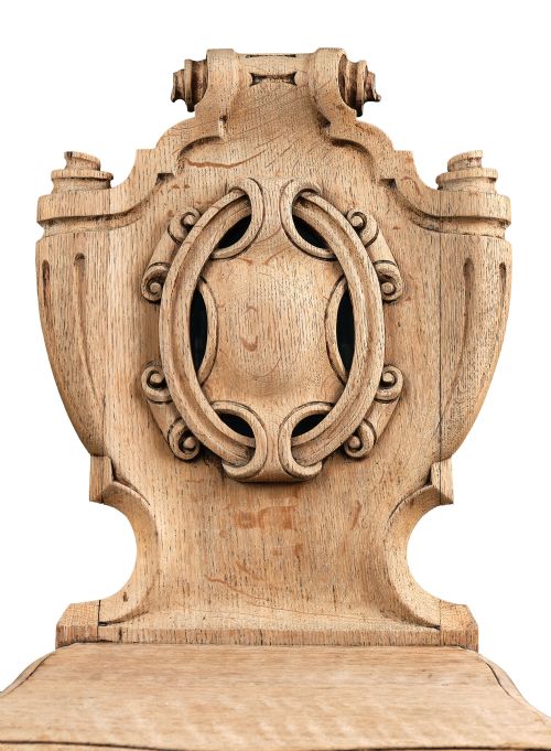 PAIR OF OAK HALL CHAIRS - ADDITIONAL PHOTO 4