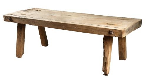 welsh pine farm bench - CATEGORY: ANTIQUE FURNITURE - DATED 1900