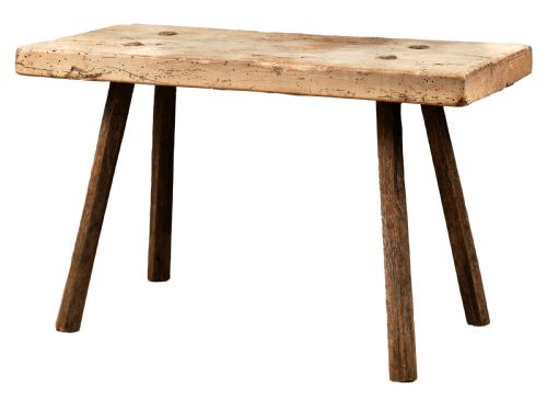 primitive welsh stool - CATEGORY: ANTIQUE STOOLS - DATED 19TH CENTURY