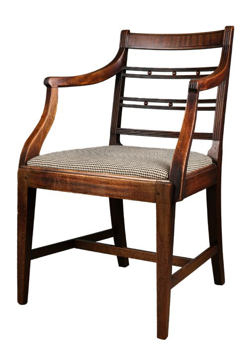 georgian mahogany elbow chair - CATEGORY: ANTIQUE CHAIRS - DATED 1800
