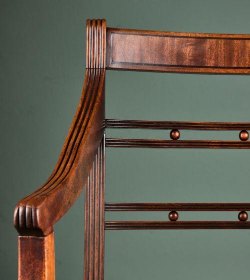 GEORGIAN MAHOGANY ELBOW CHAIR - ADDITIONAL PHOTO 3