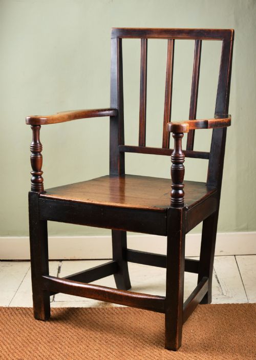 WELSH GEORGIAN CHERRYWOOD CARVER CHAIR - ADDITIONAL PHOTO 1