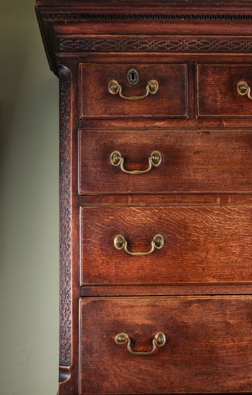 WELSH GEORGIAN OAK CHEST ON CHEST - ADDITIONAL PHOTO 2