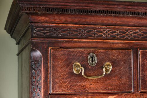 WELSH GEORGIAN OAK CHEST ON CHEST - ADDITIONAL PHOTO 4