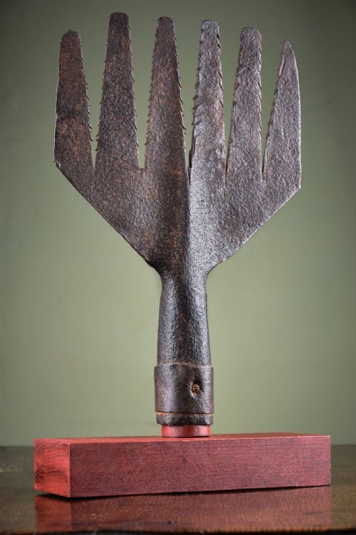 SCULPTURAL WROUGHT IRON EEL SPEAR - ADDITIONAL PHOTO 1