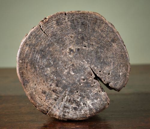 18TH CENTURY OAK AND WROUGHT IRON RUSHLIGHTCANDLEHOLDER - ADDITIONAL PHOTO 5