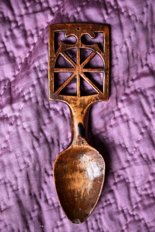 WELSH SYCAMORE LOVE SPOON - ADDITIONAL PHOTO 2