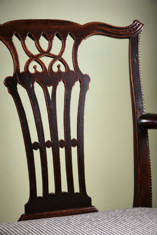GEORGIAN MAHOGANY ELBOW CHAIR - ADDITIONAL PHOTO 4