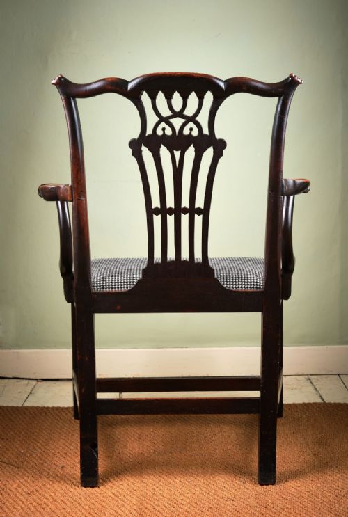 GEORGIAN MAHOGANY ELBOW CHAIR - ADDITIONAL PHOTO 6