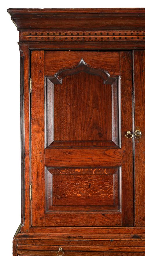 SMALL OAK AND INLAID CUPBOARD FROM CARDIGANSHIRE - ADDITIONAL PHOTO 2
