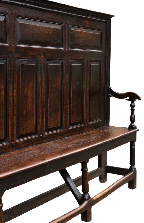 MAGNIFICENT WELSH HIGH BACK OAK SETTLE - ADDITIONAL PHOTO 2